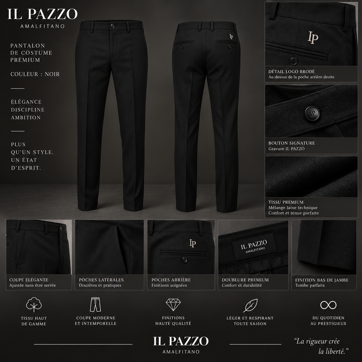 Pantalon De Costume Premium IL PAZZO